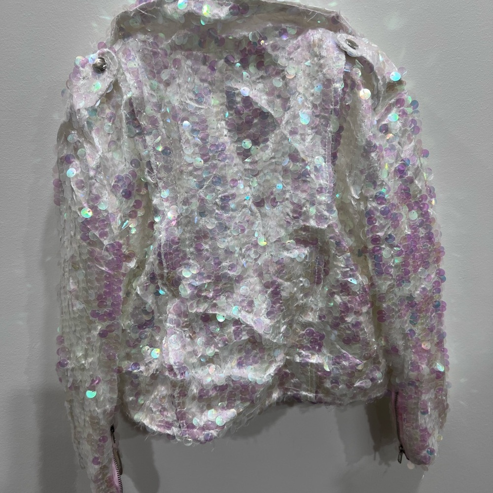 Iloveplum Sequin Napa Moto Jacket (plum NYC) - Picture 3 of 6